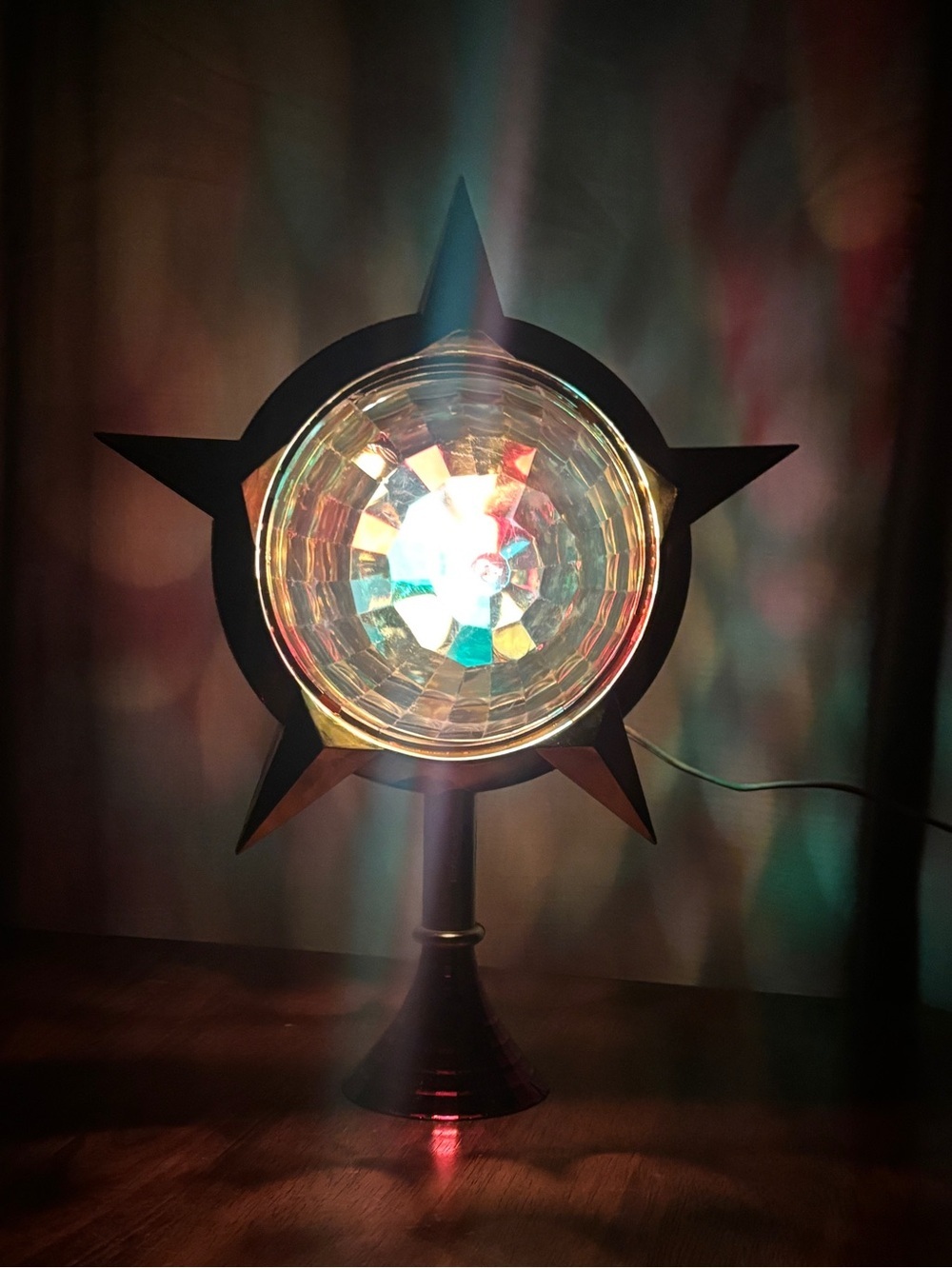 Vintage Bradford Celestial Star Motion Christmas Tree Topper Tested Works